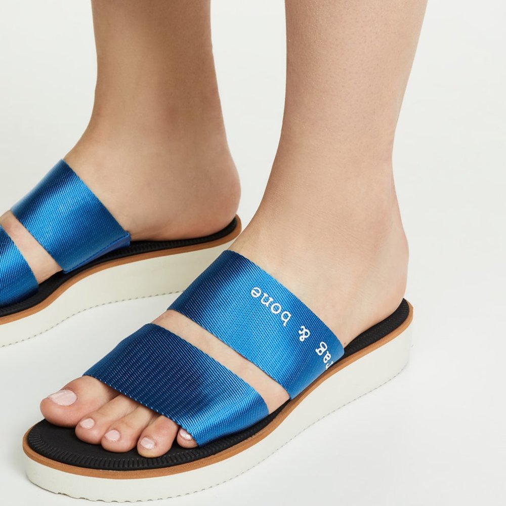 Rag & Bone Slide Sandals Cobalt Size 6